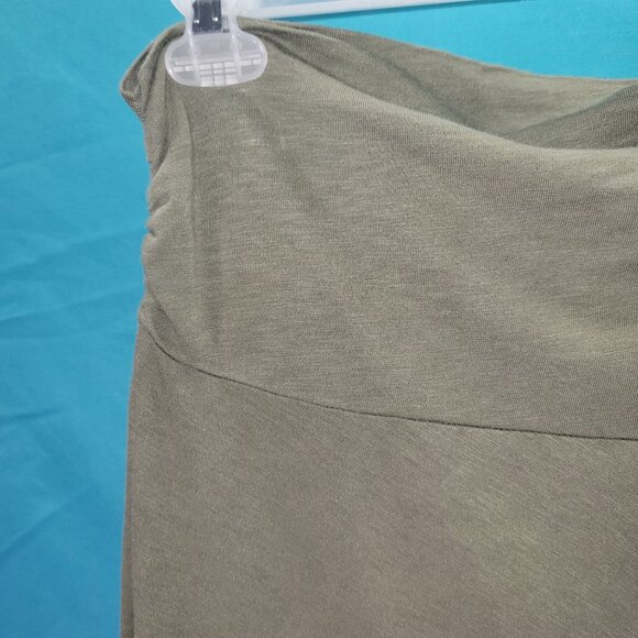 Carve Designs Olive Green Knee-Length Skirt M Ruched Sides Casual Everyday Wear - Picture 9 of 12